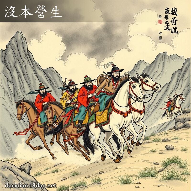 沒本營生 - 國語大辭典配圖