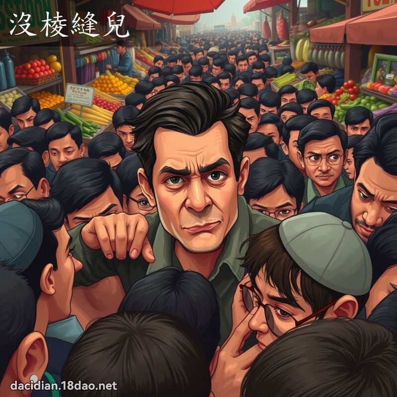 沒棱縫兒 - 國語大辭典配圖
