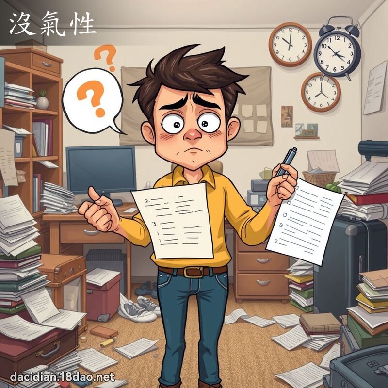 没气性 - 国语大辞典配图