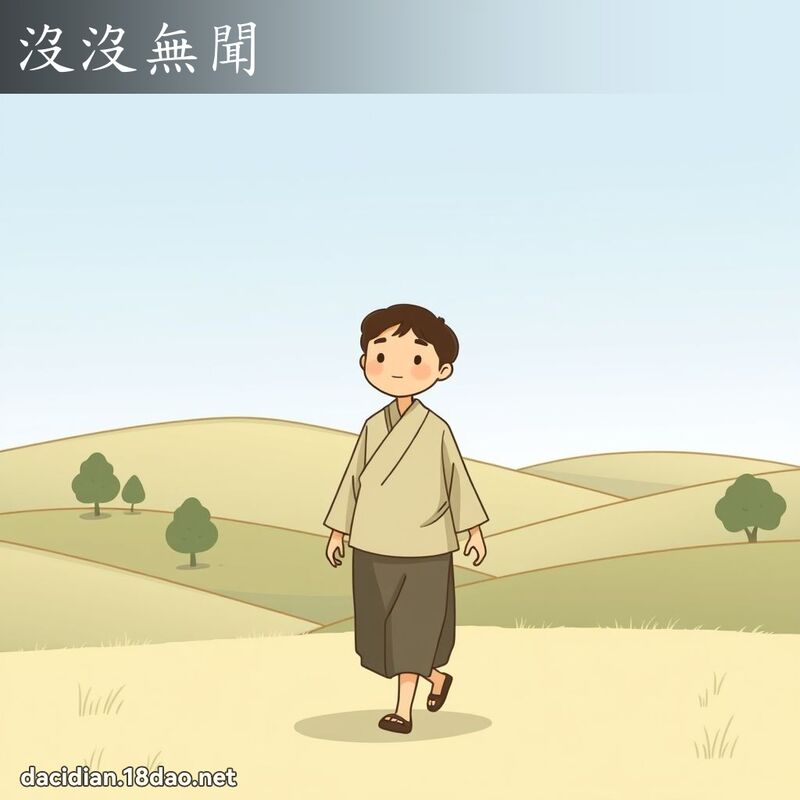 没没无闻 - 国语大辞典配图