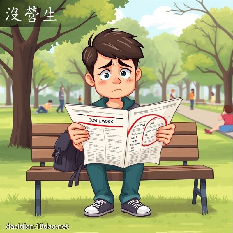 沒營生 - 國語大辭典配圖