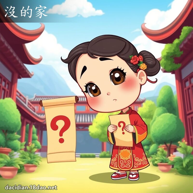 沒的家 - 國語大辭典配圖