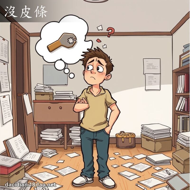 沒皮條 - 國語大辭典配圖