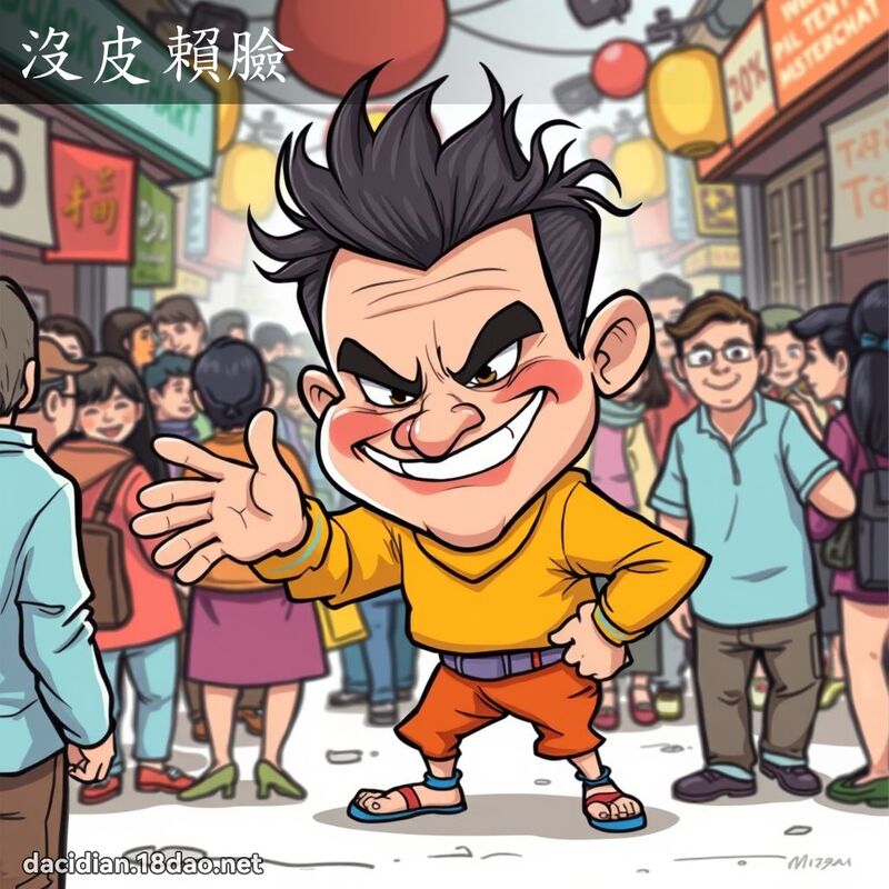 没皮赖脸 - 国语大辞典配图