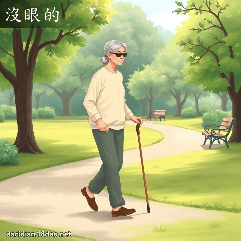沒眼的 - 國語大辭典配圖