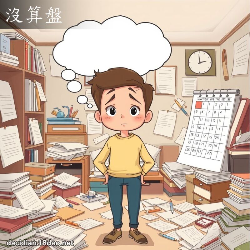 沒算盤 - 國語大辭典配圖