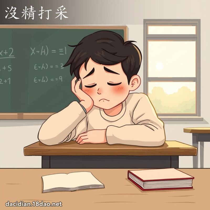 没精打采 - 国语大辞典配图
