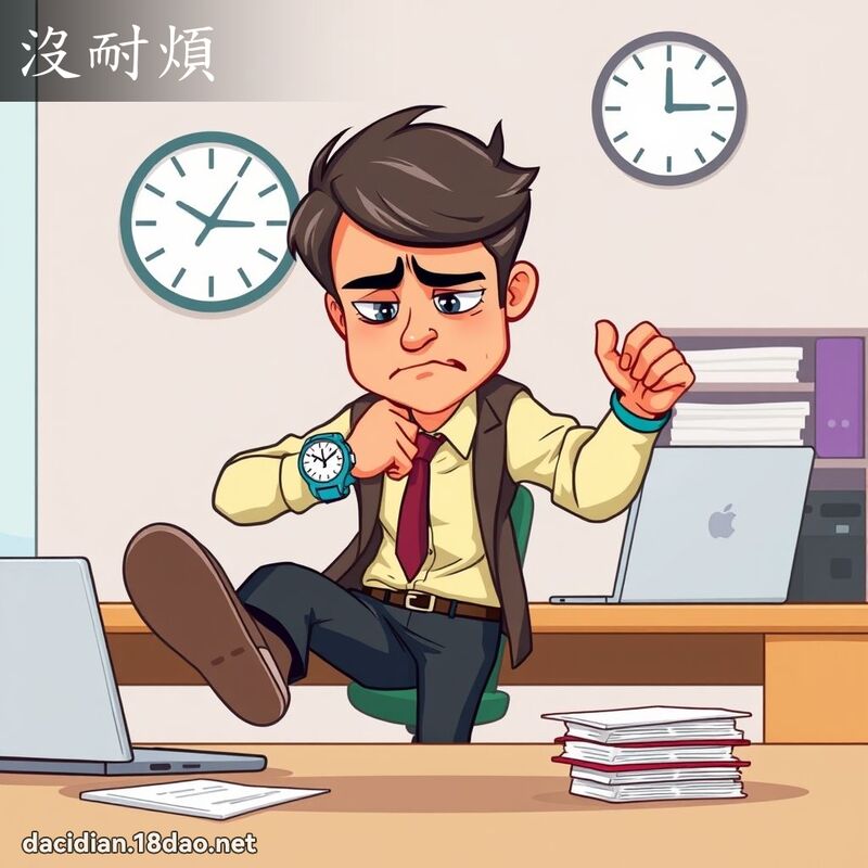 没耐烦 - 国语大辞典配图