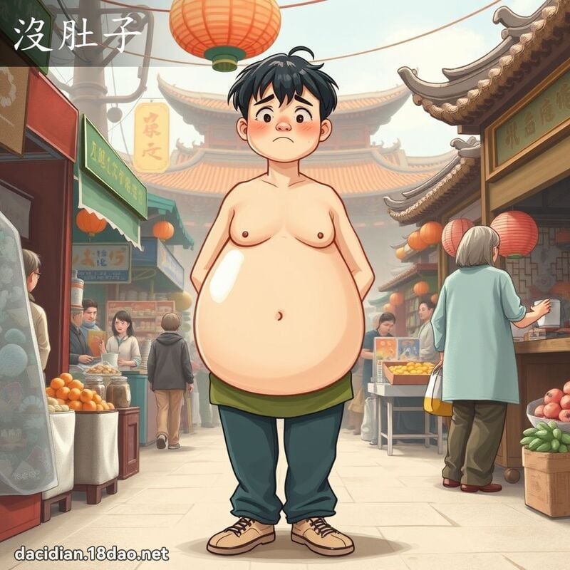 没肚子 - 国语大辞典配图