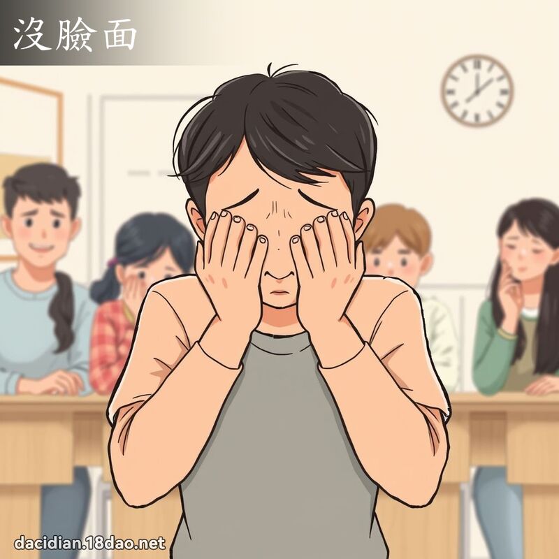 沒臉面 - 國語大辭典配圖