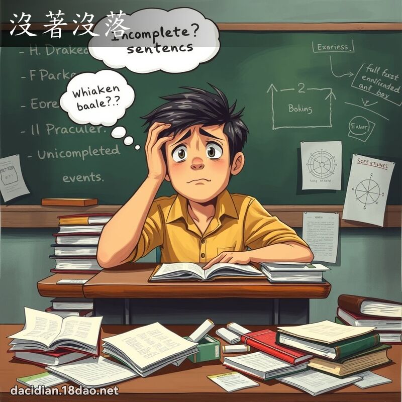 沒著沒落 - 國語大辭典配圖