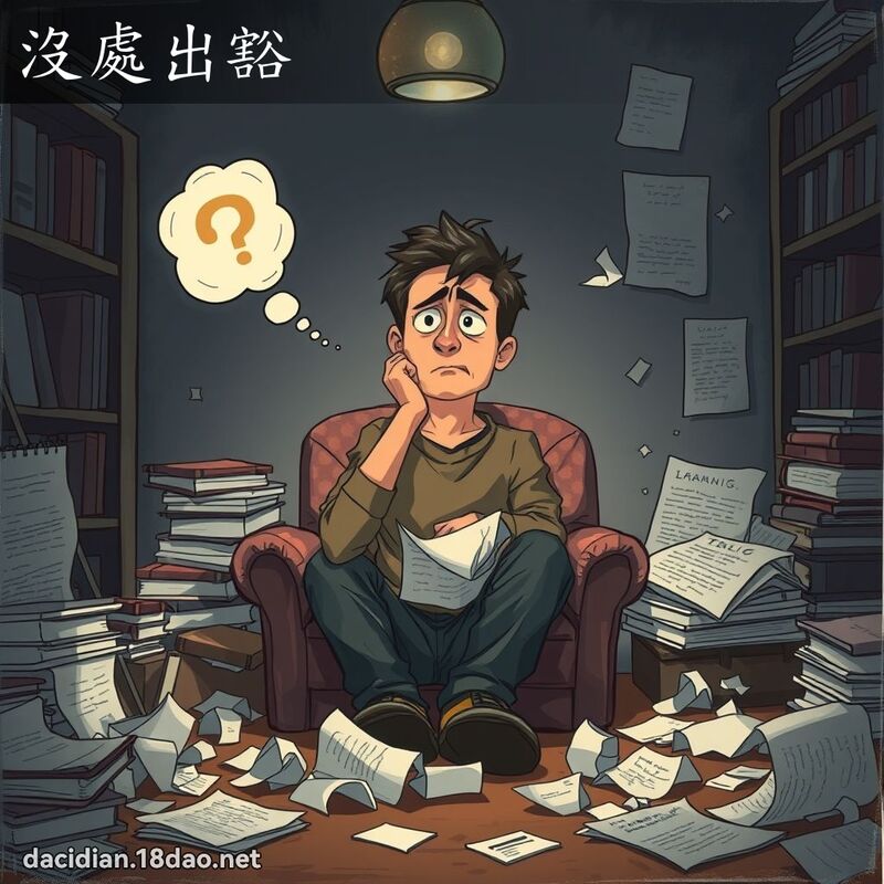 没处出豁 - 国语大辞典配图