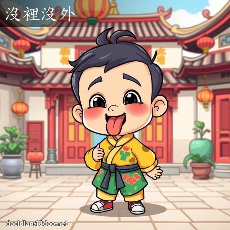沒裡沒外 - 國語大辭典配圖