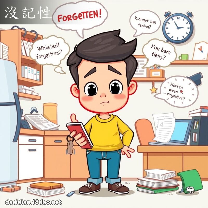 没记性 - 国语大辞典配图