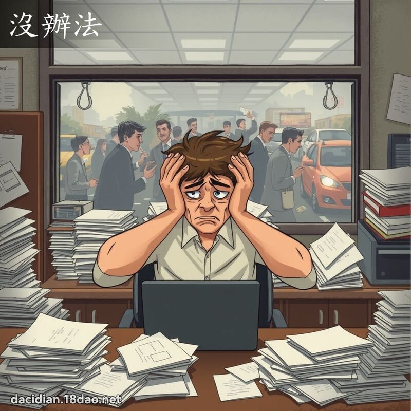 没办法 - 国语大辞典配图