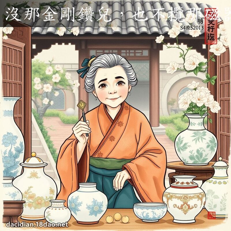 沒那金剛鑽兒，也不攬那磁器傢伙 - 國語大辭典配圖