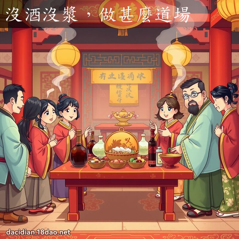 没酒没浆，做甚么道场 - 国语大辞典配图