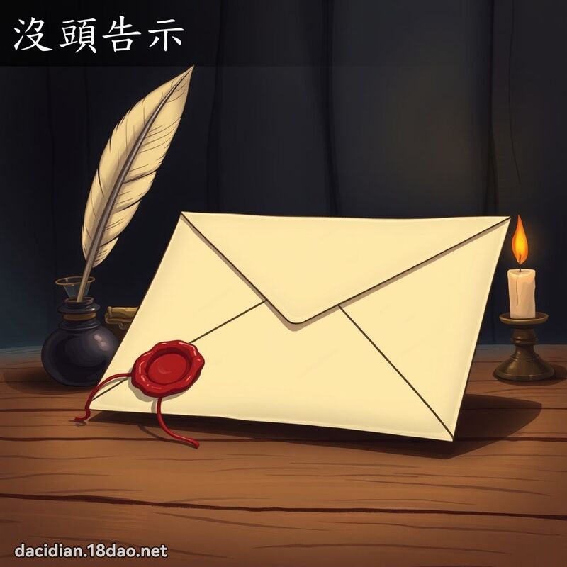 没头告示 - 国语大辞典配图