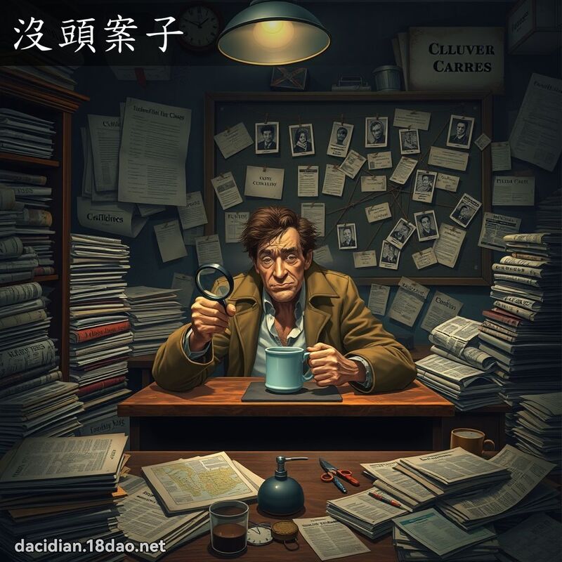 沒頭案子 - 國語大辭典配圖