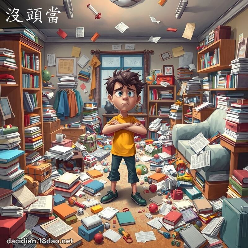 沒頭當 - 國語大辭典配圖