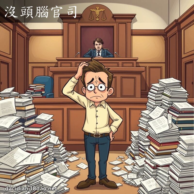 没头脑官司 - 国语大辞典配图