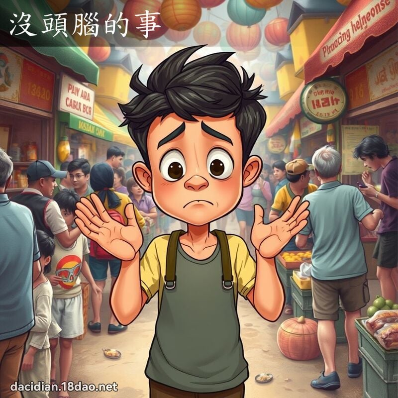 沒頭腦的事 - 國語大辭典配圖
