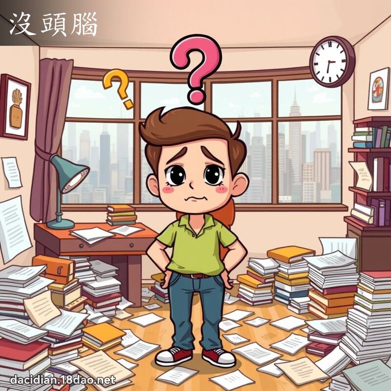 沒頭腦 - 國語大辭典配圖