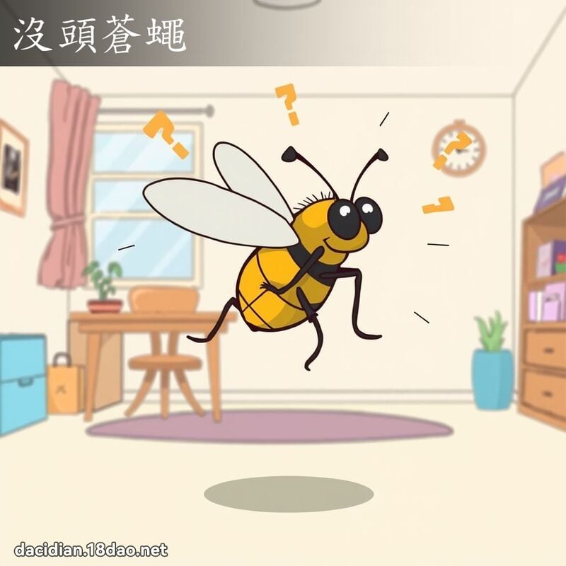 没头苍蝇 - 国语大辞典配图
