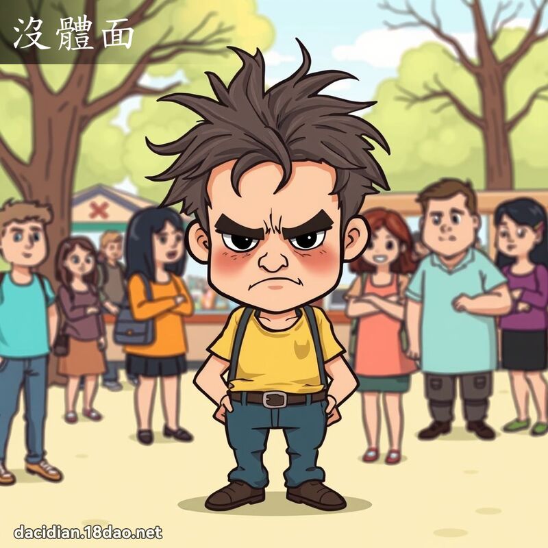 沒體面 - 國語大辭典配圖