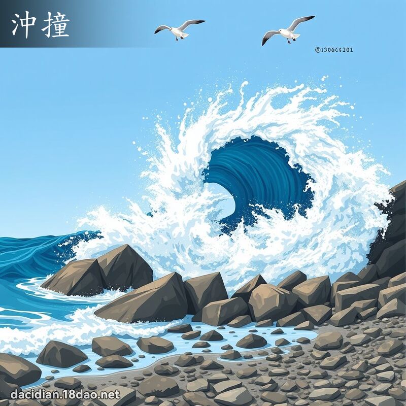 沖撞 - 國語大辭典配圖