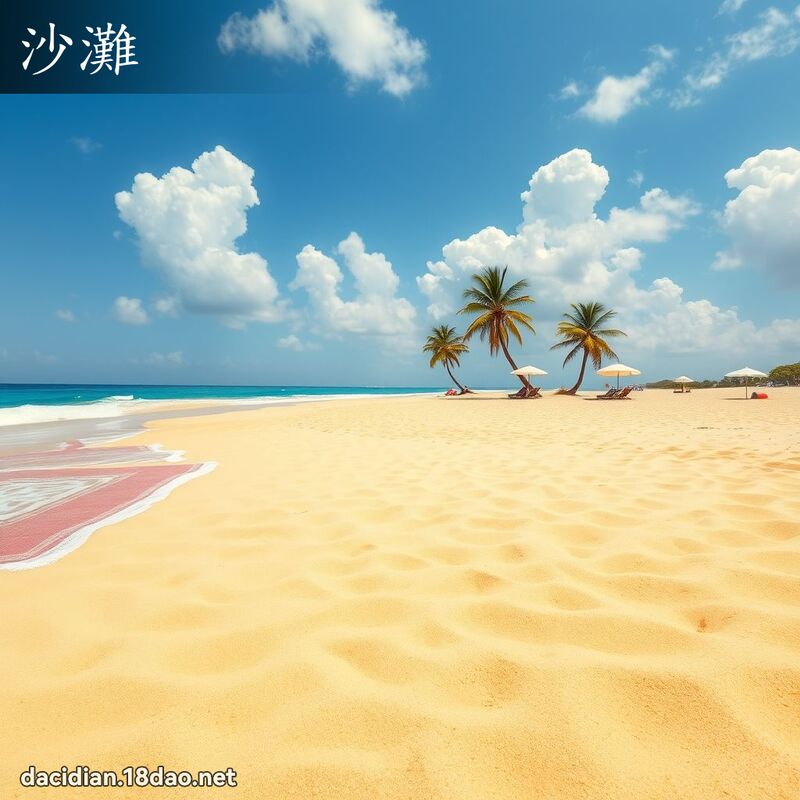沙滩 - 国语大辞典配图