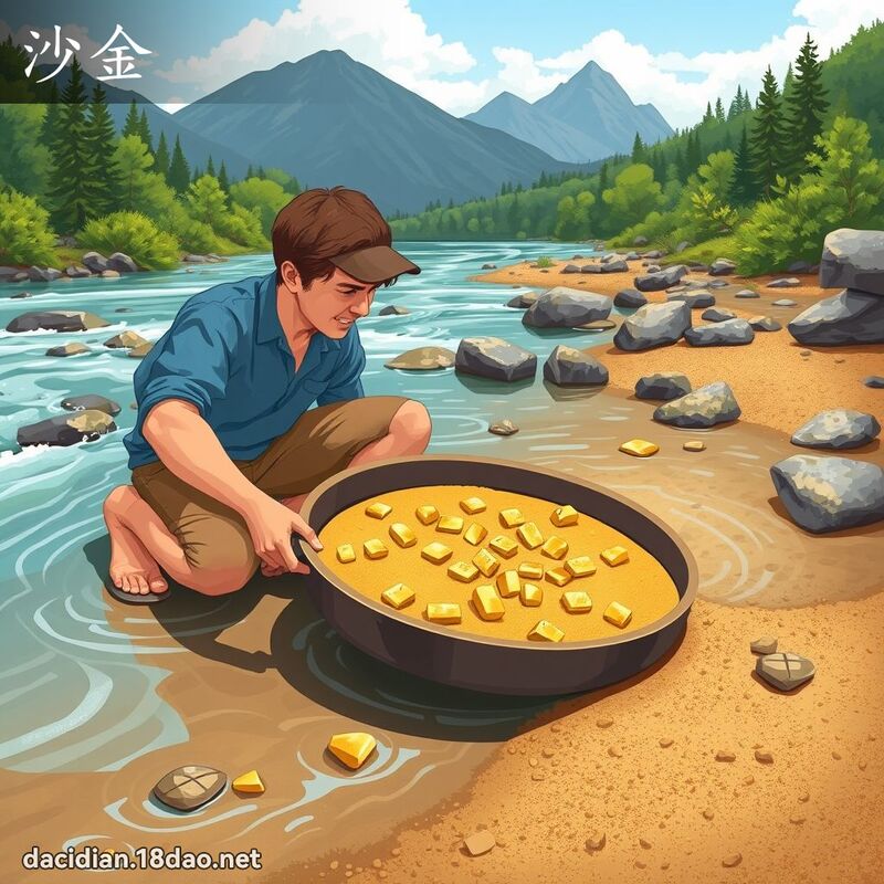 沙金 - 国语大辞典配图