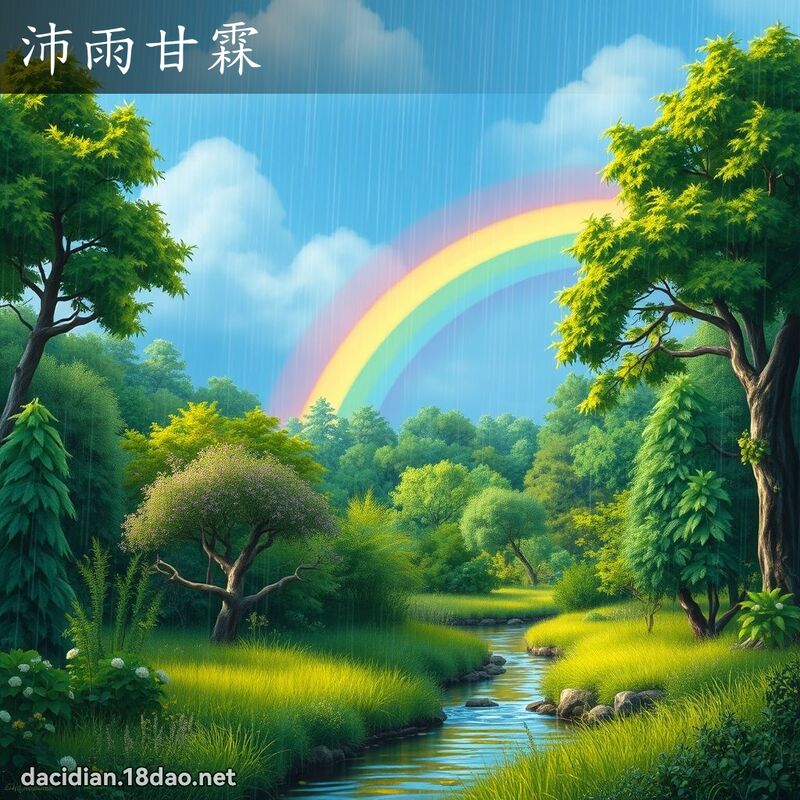 沛雨甘霖 - 國語大辭典配圖