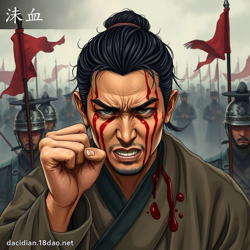 沬血 - 国语大辞典配图