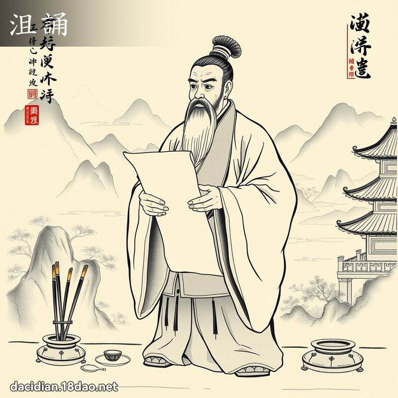 沮誦 - 國語大辭典配圖