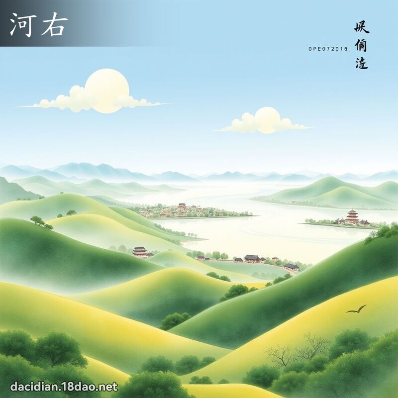 河右 - 国语大辞典配图