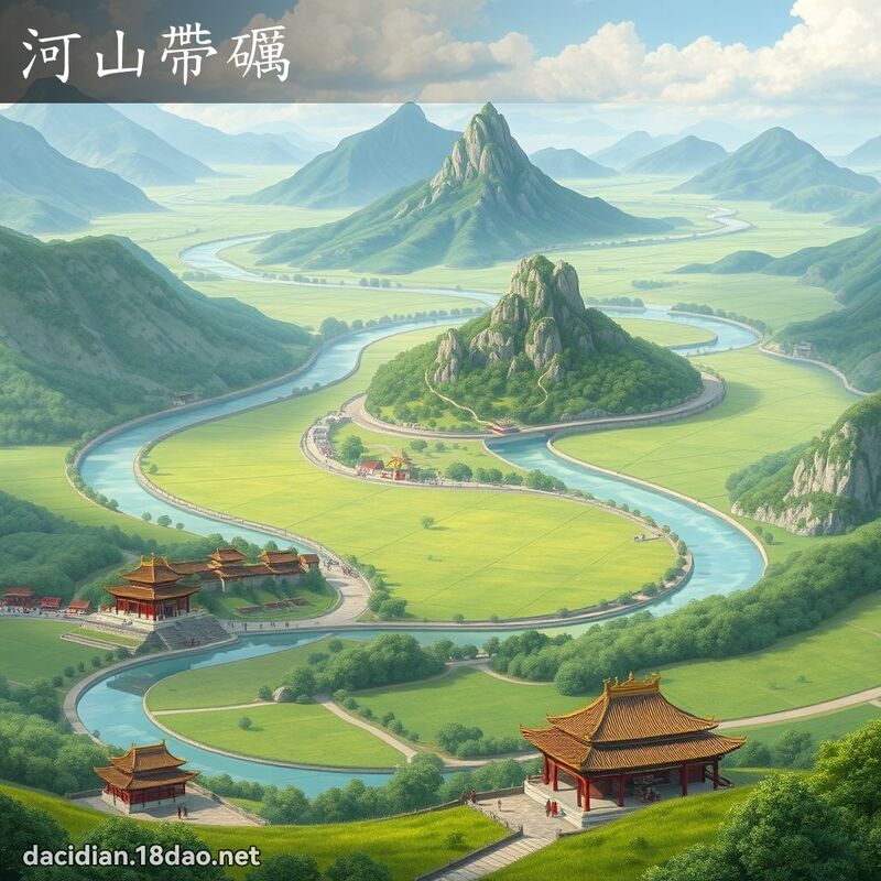 河山帶礪 - 國語大辭典配圖