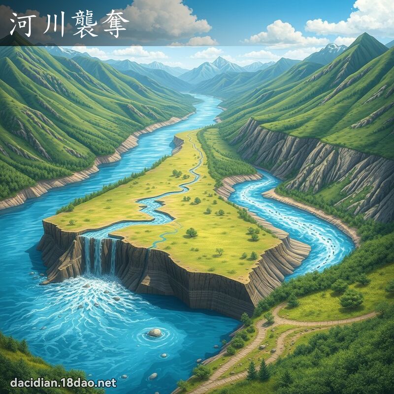 河川袭夺 - 国语大辞典配图