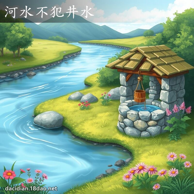 河水不犯井水 - 国语大辞典配图