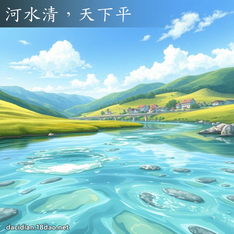 河水清，天下平 - 国语大辞典配图