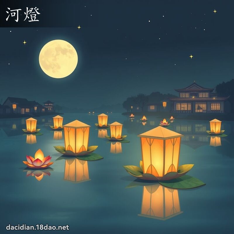 河灯 - 国语大辞典配图