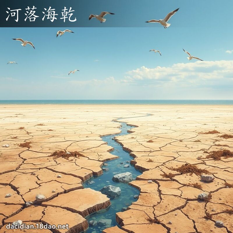 河落海干 - 国语大辞典配图
