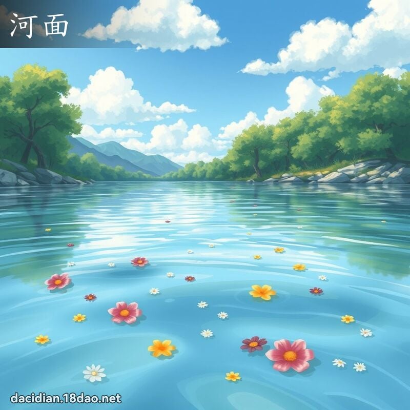 河面 - 國語大辭典配圖