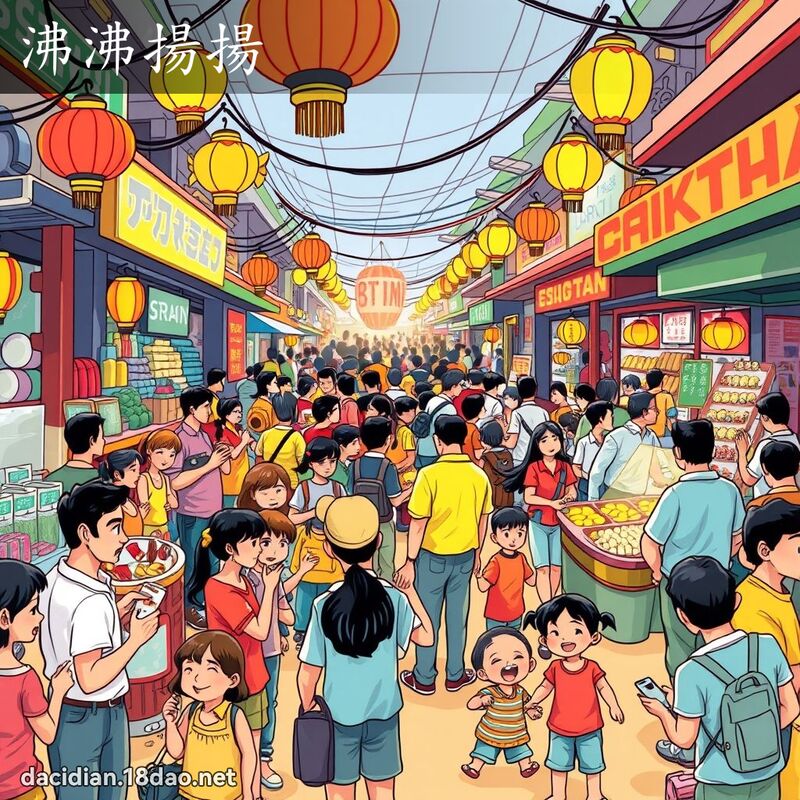 沸沸揚揚 - 國語大辭典配圖