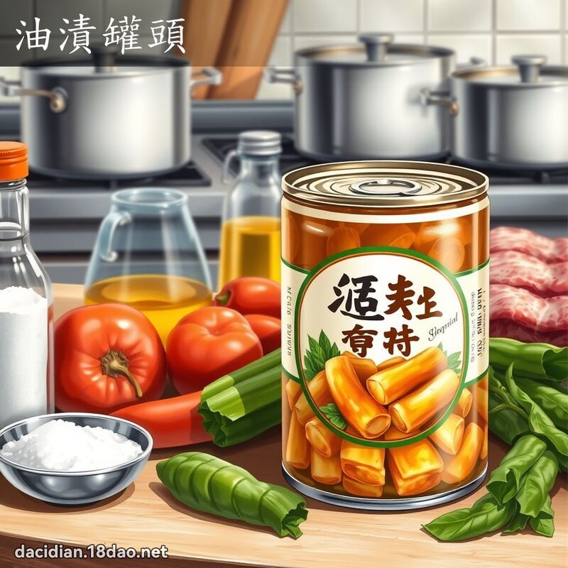油漬罐頭 - 國語大辭典配圖