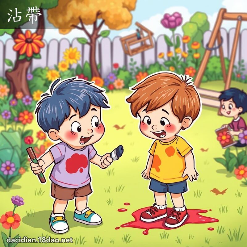 沾帶 - 國語大辭典配圖