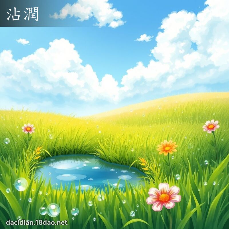沾润 - 国语大辞典配图