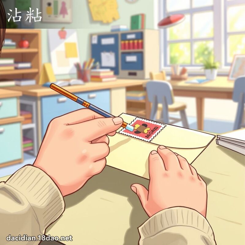 沾粘 - 国语大辞典配图