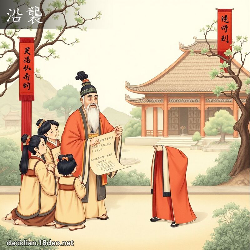 沿襲 - 國語大辭典配圖