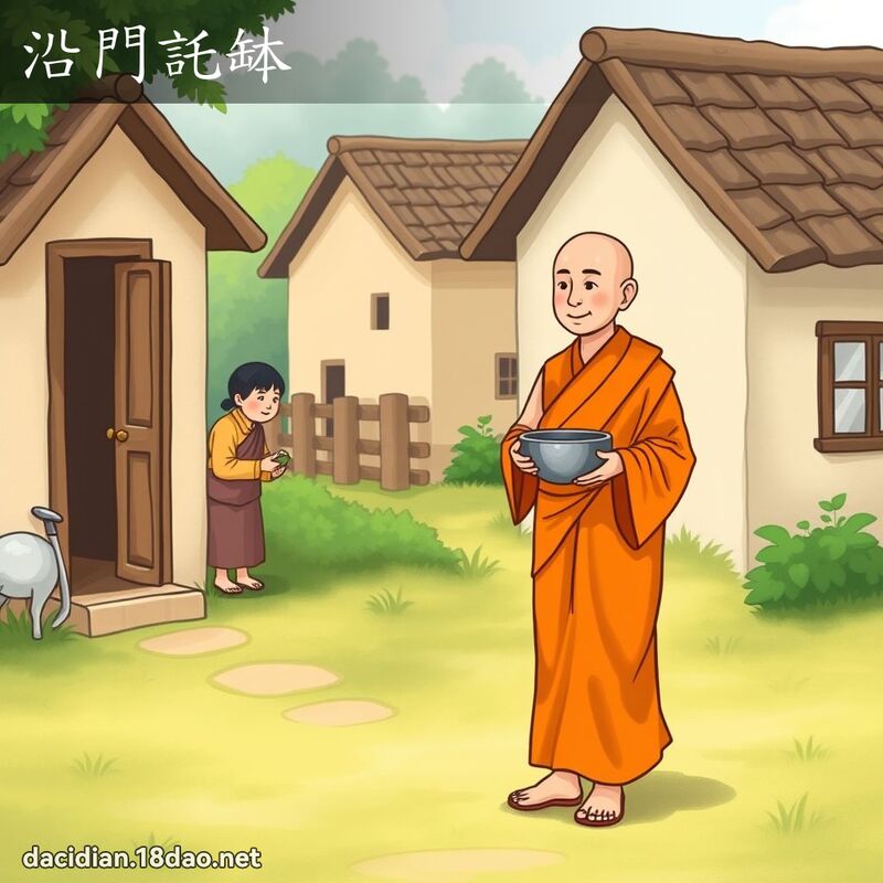 沿門託缽 - 國語大辭典配圖